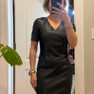THEORY Lamb Leather Dress – Size 4
